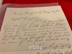 CIVIL WAR CAMP PARAPET SOUTHERN LOUISIANA LETTER 8th US COLORED TROOPS 1707