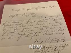 CIVIL WAR CAMP PARAPET SOUTHERN LOUISIANA LETTER 8th US COLORED TROOPS 1707