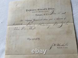 CIVIL WAR CAPTURED SABINE CROSSROADS & WOUNDED 23d WISCONSIN POW PAY @258