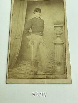 CIVIL WAR CDV Soldier Photo Identified Sgt Samuel Crowther 20th Pa Cavalry