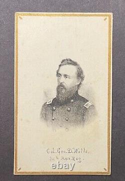 CIVIL WAR COL. GEORGE WELLS 34th MASS. REG. CONFEDERATE BATTLE ISLAND FORD