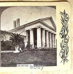 CIVIL WAR CONFEDERATE GEN ROBERT E LEE's HOME ARLINGTON HOUSE 1869 STEREO PHOTO