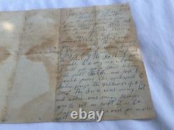 CIVIL WAR CSA 31st MISS. 1862 BATTLE NEAR BATON ROUGE LA, RR BLOODY SICK LETTER