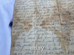 CIVIL WAR CSA 31st MISS. 1862 BATTLE NEAR BATON ROUGE LA, RR BLOODY SICK LETTER