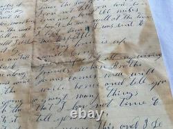 CIVIL WAR CSA 31st MISS. 1862 BATTLE NEAR BATON ROUGE LA, RR BLOODY SICK LETTER
