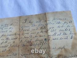 CIVIL WAR CSA LETTER 31st MISS. BATTLE NEAR BATON ROUGE LA, RAILROAD BLOODY SICK