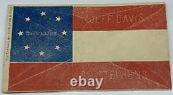 CIVIL WAR Cover PIRATE FLAG w DAVIS & STEPHENS NY UNION ENVELOPE DEPOT RARE
