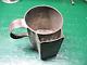 CIVIL WAR ERA HAND SOLDERED TIN SHAVING MUG with SEPARATE SOAP COMPARTMENT