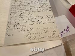 CIVIL WAR ERA US SANITARY COMMISSION LETTER 1867 BUREAU WEST 12th STREET. #93