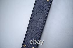 CIVIL WAR FIGHTING KNIFE BY ROGERS, SHEFFIELD withLADY LIBERTY GUTTA PERCHA HANDLE