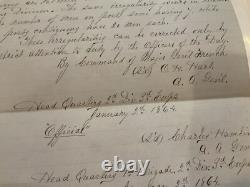 CIVIL WAR GEN FRENCH 1864 UNION PICKETT LINE GENERAL ORDER 3d ARMY CIRCULAR 88