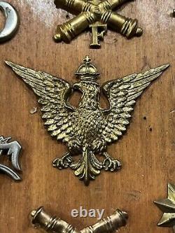 CIVIL WAR / INDIAN WARS / WW1 Era Pin Lot AS FOUND from Estate Of WW2 Vet