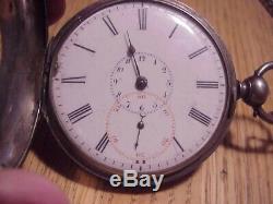 CIVIL WAR KEY WIND POCKET WATCH MADE for MILITARY USE