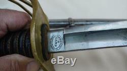 CIVIL WAR MODEL 1860 CAVALRY SABER MANSFIELD AND LAMB 1864 -With SCABBARD
