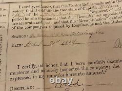 CIVIL WAR MUSTER ROLL 39h MASS VOL. INF. WELDON RR PETERSBURG LIST POWS WOUNDED