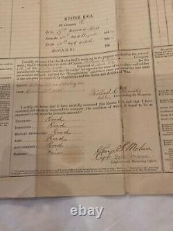 CIVIL WAR MUSTER ROLL 39h MASS VOL. INF. WELDON RR PETERSBURG LIST POWS WOUNDED