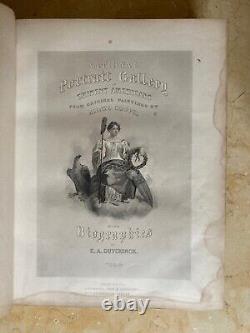 CIVIL WAR NATIONAL PORTRAIT GALLERY of EMINENT AMERICANS in 2 Vols. 1862-1865