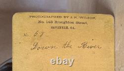 CIVIL WAR PORT of SAVANNAH UNDER UNION CONTOL DEC. 21, 1864 STEREOVIEW PHOTO