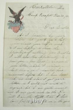 CIVIL WAR SOLDIER LETTER NEW ORLEANS w NEW YEARS CARD & BEN BUTLER NEWS