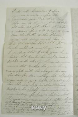 CIVIL WAR SOLDIER LETTER NEW ORLEANS w NEW YEARS CARD & BEN BUTLER NEWS