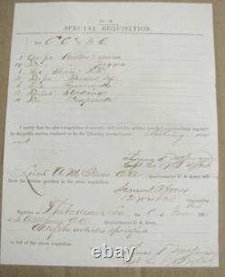 CIVIL WAR THIBODAUX LOUISIANA BAYOU LAfOURCHE USCT UNIFORMS ETC ISSUED 1865