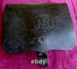 CIVIL WAR US MODEL 1864 CARTRIDGE BOX COMPLETE withTINS