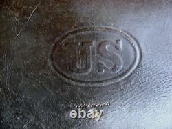 CIVIL WAR US MODEL 1864 CARTRIDGE BOX COMPLETE withTINS