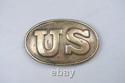 CIVIL WAR U. S. BELT BUCKLE withPUPPY PAW HOOKS MARKED W. H. SMITH, NON-DUG