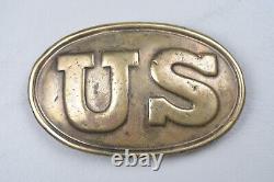 CIVIL WAR U. S. BELT BUCKLE withPUPPY PAW HOOKS MARKED W. H. SMITH, NON-DUG