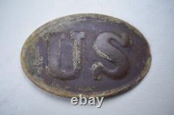 CIVIL WAR U. S. OVAL BELT BUCKLE withARROW HOOKS GROUND RECOVERED IN RICHMOND