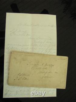 CIVIL War 101st Illinois Letter Killed In Action Peach Tree Creek Georgia