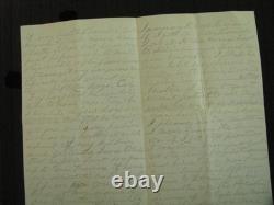 CIVIL War 101st Illinois Letter Killed In Action Peach Tree Creek Georgia