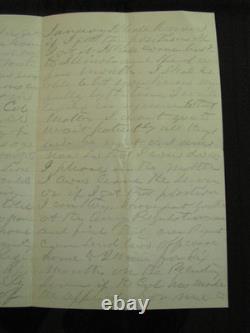 CIVIL War 101st Illinois Letter Killed In Action Peach Tree Creek Georgia