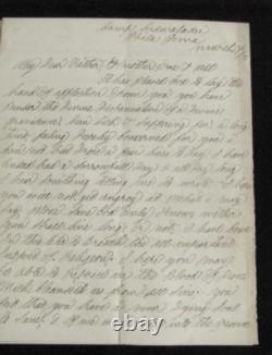 CIVIL War 130th Pennsylvania Letter Camp Cadwalader Philadelphia Pa 1863