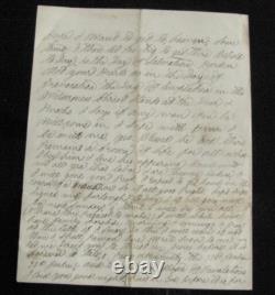 CIVIL War 130th Pennsylvania Letter Camp Cadwalader Philadelphia Pa 1863