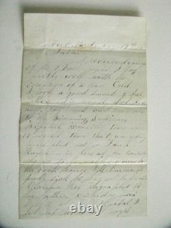 CIVIL War 166th Ohio Huron County Soldier Letter Fort Ward 1864