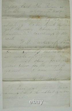 CIVIL War 166th Ohio Huron County Soldier Letter Fort Ward 1864