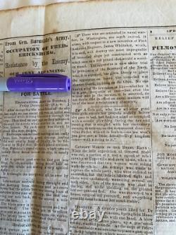 CIVIL War 1862 Fredericksburg Va Battle In Process Details Manchester Nh 1809