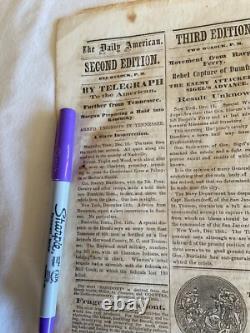 CIVIL War 1862 Fredericksburg Va Battle In Process Details Manchester Nh 1809
