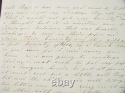 CIVIL War 1863 Discharged Ny Soldier Letter To 115th Ny Soldier Brothers