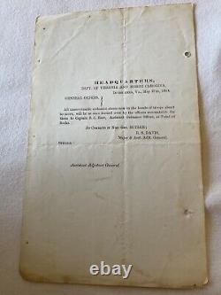 CIVIL War 26 Union General Orders Proclamation Circular Orders Tenn Va Etc 1773