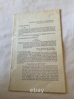 CIVIL War 26 Union General Orders Proclamation Circular Orders Tenn Va Etc 1773