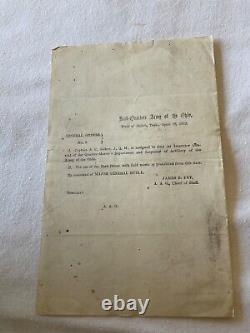 CIVIL War 26 Union General Orders Proclamation Circular Orders Tenn Va Etc 1773