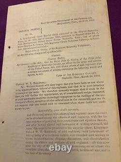 CIVIL War 35 Union General Orders Tenn La Virginia Various Court Martials #1866