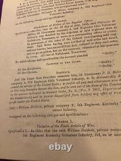 CIVIL War 35 Union General Orders Tenn La Virginia Various Court Martials #1866