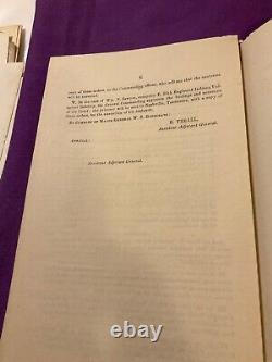 CIVIL War 35 Union General Orders Tenn La Virginia Various Court Martials #1866
