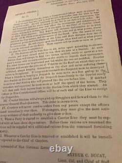 CIVIL War 35 Union General Orders Tenn La Virginia Various Court Martials #1866