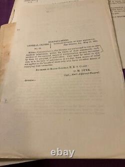 CIVIL War 35 Union General Orders Tenn La Virginia Various Court Martials #1866