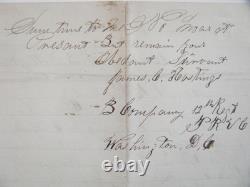 CIVIL War 41st Pennsylvania Soldier Killed In Action Letter Virginia 1864