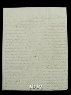CIVIL War 47th New York Officer Wife Letter Re Slavery And 1862 War News